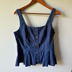 Banana Republic Denim Button Bustier Top